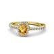 1 - Verna Desire Oval Cut Citrine and Diamond Halo Engagement Ring 