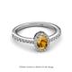 2 - Verna Desire Oval Cut Citrine and Diamond Halo Engagement Ring 