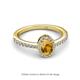 2 - Verna Desire Oval Cut Citrine and Diamond Halo Engagement Ring 