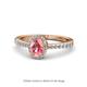 1 - Verna Desire Oval Cut Pink Tourmaline and Diamond Halo Engagement Ring 