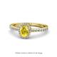 1 - Verna Desire Oval Cut Yellow Sapphire and Diamond Halo Engagement Ring 