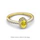 2 - Verna Desire Oval Cut Yellow Sapphire and Diamond Halo Engagement Ring 