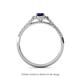 4 - Marnie Desire Oval Cut Blue Sapphire and Diamond Halo Engagement Ring 