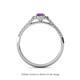 4 - Marnie Desire Oval Cut Amethyst and Diamond Halo Engagement Ring 