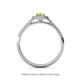 4 - Marnie Desire Oval Cut Peridot and Diamond Halo Engagement Ring 