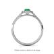 4 - Marnie Desire Oval Cut Emerald and Diamond Halo Engagement Ring 