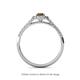 4 - Marnie Desire Oval Cut Smoky Quartz and Diamond Halo Engagement Ring 