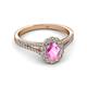 2 - Raisa Desire Oval Cut Pink Sapphire and Diamond Halo Engagement Ring 