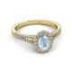 2 - Raisa Desire Oval Cut Aquamarine and Diamond Halo Engagement Ring 