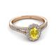 2 - Raisa Desire Oval Cut Yellow Sapphire and Diamond Halo Engagement Ring 
