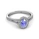 2 - Raisa Desire Oval Cut Tanzanite and Diamond Halo Engagement Ring 