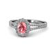 1 - Raisa Desire Oval Cut Pink Tourmaline and Diamond Halo Engagement Ring 