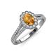 3 - Raisa Desire Oval Cut Citrine and Diamond Halo Engagement Ring 