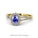 Raisa Desire Oval Cut Tanzanite and Diamond Halo Engagement Ring 