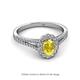 2 - Raisa Desire Oval Cut Yellow Sapphire and Diamond Halo Engagement Ring 