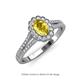 3 - Raisa Desire Oval Cut Yellow Sapphire and Diamond Halo Engagement Ring 