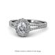Raisa Desire Oval Shape Diamond and Round Diamond Halo Engagement Ring 