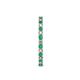 5 - Evelyn 2.00 mm Emerald and Diamond Eternity Band 