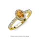 3 - Verna Desire Oval Cut Citrine and Diamond Halo Engagement Ring 