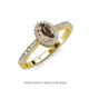 3 - Verna Desire Oval Cut Smoky Quartz and Diamond Halo Engagement Ring 