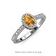 3 - Verna Desire Oval Cut Citrine and Diamond Halo Engagement Ring 