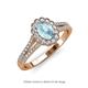 3 - Raisa Desire Oval Cut Aquamarine and Diamond Halo Engagement Ring 
