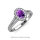 3 - Raisa Desire Oval Cut Amethyst and Diamond Halo Engagement Ring 