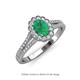3 - Raisa Desire Oval Cut Emerald and Diamond Halo Engagement Ring 