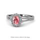 1 - Raisa Desire Oval Cut Pink Tourmaline and Diamond Halo Engagement Ring 
