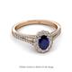 2 - Raisa Desire Oval Cut Blue Sapphire and Diamond Halo Engagement Ring 