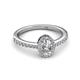 3 - Verna Desire Oval Cut Diamond Halo Engagement Ring 