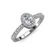 4 - Verna Desire Oval Cut Diamond Halo Engagement Ring 