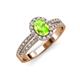3 - Amaya Desire Oval Cut Peridot and Diamond Halo Engagement Ring 