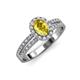 3 - Amaya Desire Oval Cut Yellow Sapphire and Diamond Halo Engagement Ring 