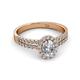 2 - Amaya Desire Oval Cut Diamond Halo Engagement Ring 