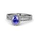 Amaya Desire Oval Cut Tanzanite and Diamond Halo Engagement Ring 