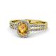 1 - Amaya Desire Oval Cut Citrine and Diamond Halo Engagement Ring 