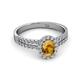 2 - Amaya Desire Oval Cut Citrine and Diamond Halo Engagement Ring 