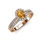 3 - Amaya Desire Oval Cut Citrine and Diamond Halo Engagement Ring 