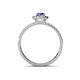 4 - Amaya Desire Oval Cut Tanzanite and Diamond Halo Engagement Ring 