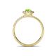 4 - Amaya Desire Oval Cut Peridot and Diamond Halo Engagement Ring 