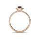 4 - Amaya Desire Oval Cut Red Garnet and Diamond Halo Engagement Ring 