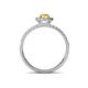 4 - Amaya Desire Oval Cut Yellow Sapphire and Diamond Halo Engagement Ring 