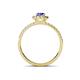 4 - Amaya Desire Oval Cut Tanzanite and Diamond Halo Engagement Ring 