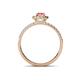 4 - Amaya Desire Oval Cut Pink Tourmaline and Diamond Halo Engagement Ring 