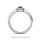 4 - Verna Desire Oval Cut Red Garnet and Diamond Halo Engagement Ring 