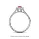 4 - Raisa Desire Oval Cut Rhodolite Garnet and Diamond Halo Engagement Ring 