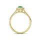 4 - Raisa Desire Oval Cut Emerald and Diamond Halo Engagement Ring 