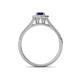 4 - Raisa Desire Oval Cut Blue Sapphire and Diamond Halo Engagement Ring 