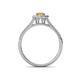 4 - Raisa Desire Oval Cut Citrine and Diamond Halo Engagement Ring 